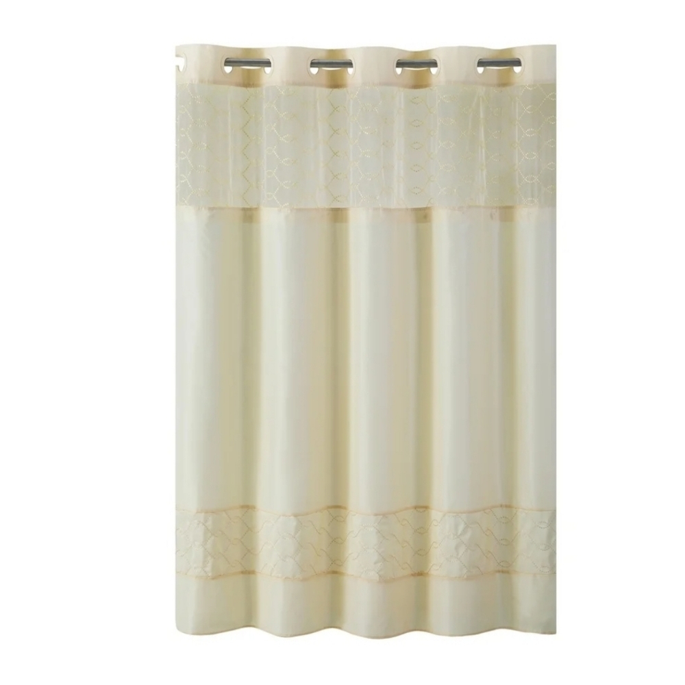 Fabric shower curtain